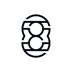 Monogram 8. Number 8. Number 8 design logo. Monogram letter mark 8 logo design. Monogram design vector logo. Monogram number 8 logo design. Simple number 8 monogram. Monogram 8 design logo. 