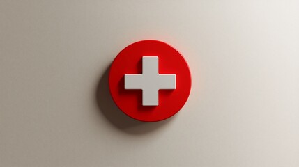 Fototapeta premium Simple Geometric Hospital Sign Icon Design