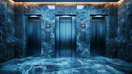 Obraz premium Sleek Abstract Elevator Design with Clean Lines