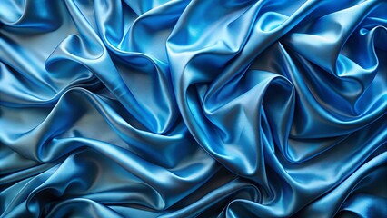 Fototapeta premium The Abstract Dance of Soft Blue Fabric, A Symphony of Smoothness and Light