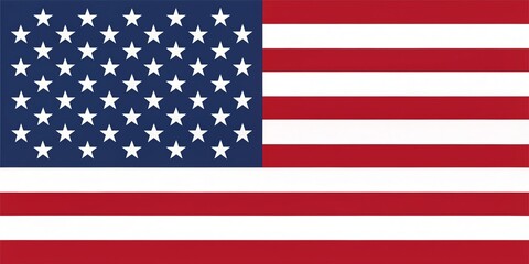 Naklejka premium A vibrant USA flag waves on a white backdrop, perfect for fashion photography and capturing patriotic themes with style and elegance for impactful visuals.