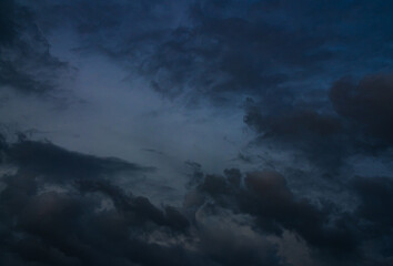 Cloud storm sky dark halloween background rain lightning thunder stoumy typhoon Nature light scene...