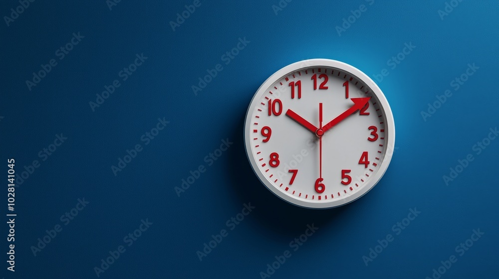 Poster simple clock icon with launch arrow design