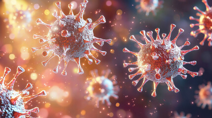 Microscopic Virus Closeup