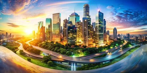 Fototapeta premium Double Exposure Product Photography with Creative Overlays for Modern Marketing