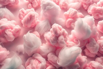 Fototapeta premium Dreamy Pastel Pink Cotton Candy Texture for Backgrounds and Designs – Sweet, Soft, and Surreal Aesthetic