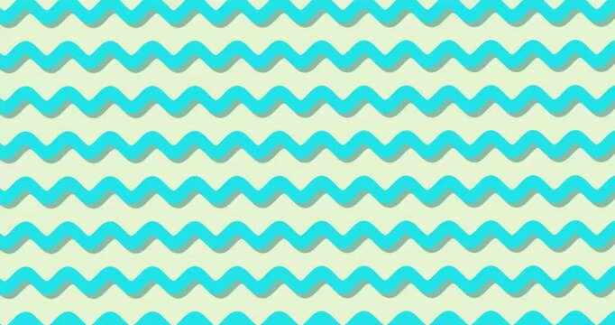 seamless pattern with waves, blue and green