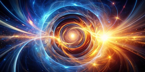 Obraz premium A Cosmic Dance of Light and Energy, Embracing the Infinite with a Whirl of Radiance and Intricate Patterns