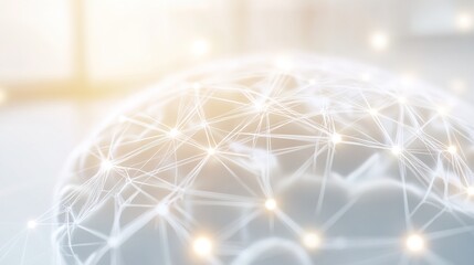 Close-up of human brain with intricate neural pathways, symbolizing cognitive biases and complex thought processes, ideal for educational or scientific presentations.
