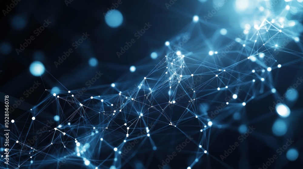 Poster abstract digital network connection