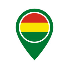 Bolivia flag location icon
