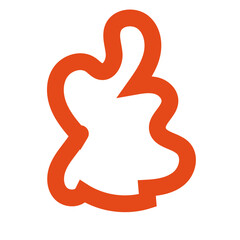 Orange outline abstract shapes 