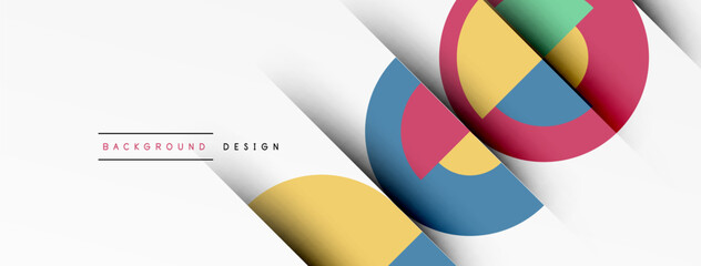 Obraz premium Geometric design abstract background - circles squares