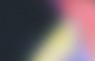 Dark grainy texture background, abstract pink purple yellow blue color gradient, glowing banner poster header cover backdrop design