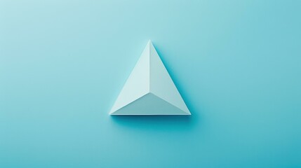 A white triangle against a blue background. AI.