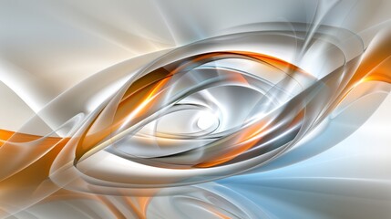 Wallpaper Abstract background with orange and grey waves flowing and forming a spiral