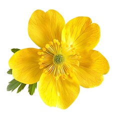 Cinquefoil Flower isolated on white background.