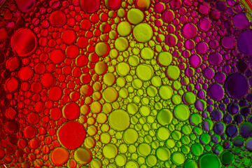 oil drops on water surface