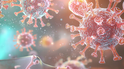 Microscopic View of Coronavirus