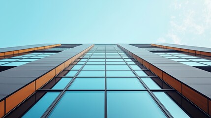 Fototapeta premium Modern Minimalist Office Building Facade