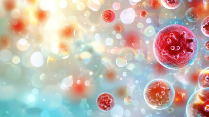 Abstract Colorful Cells Background