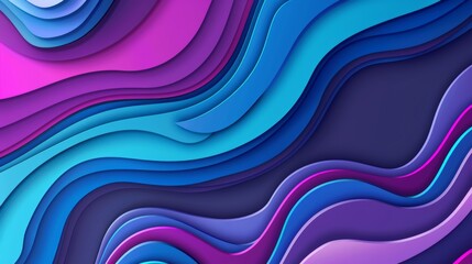 Wallpaper Abstract background with wavy shapes flowing in a seamless loop, creating a sense of movement and energy