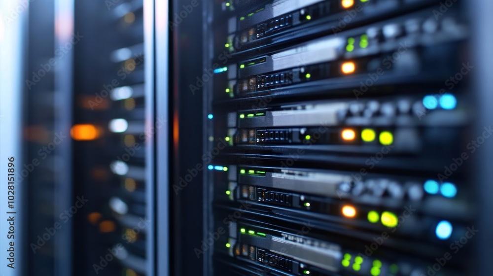 Poster server racks in a data center