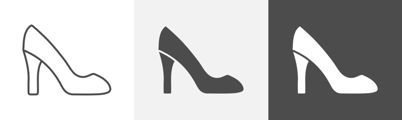 shoe icon Logo art vector in outline