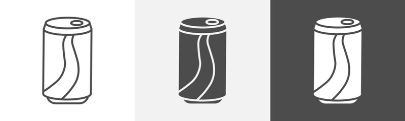 soda icon Logo art vector in outline