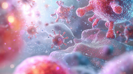 Virus Attacking Cells
