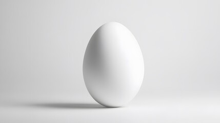 Fototapeta premium White egg - isolated on white background. 