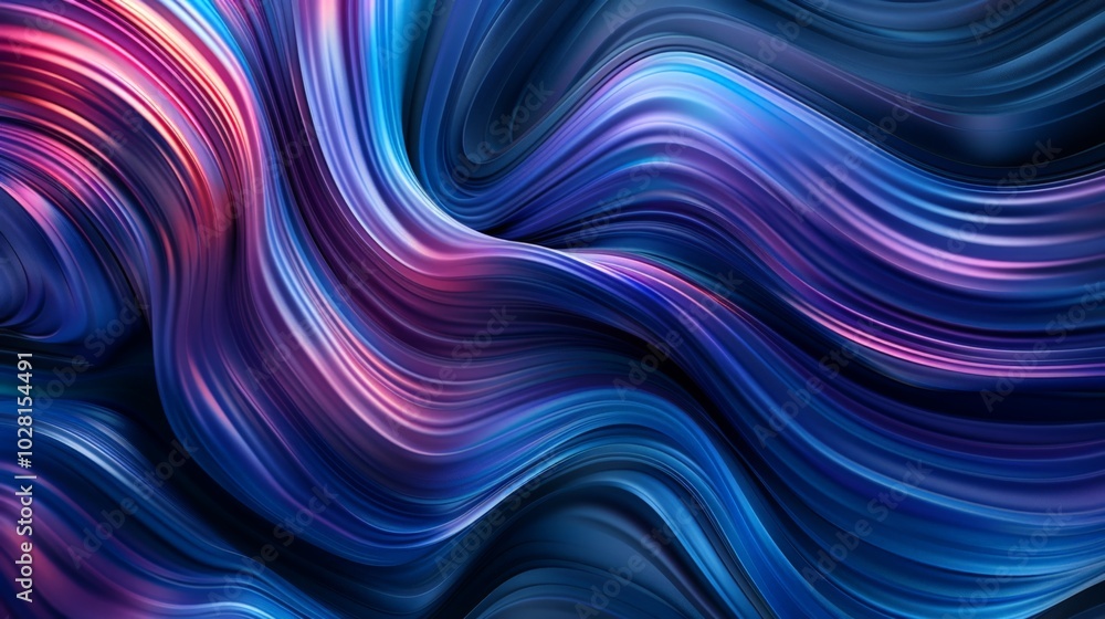 Canvas Prints wallpaper abstract background with blue and purple lines forming an abstract wave pattern