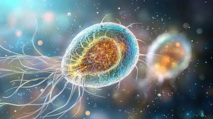 Microscopic View of a Single-Celled Organism