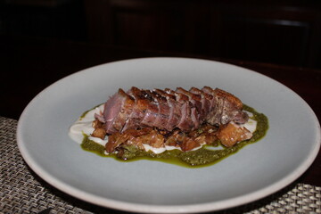 steak dish from a restaurant
