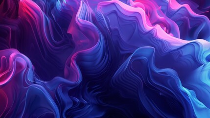 Obraz premium Wallpaper Abstract blue and pink waves are overlapping creating an artistic texture