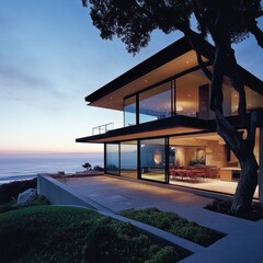 Fototapeta premium Coastal beach house architecture