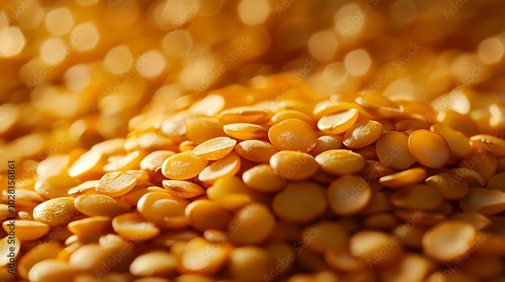 Poster yellow lentil background top view copy space : generative ai