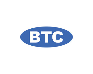 BTC logo design vector template. BTC