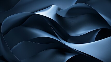 Fototapeta premium Wallpaper Abstract background with smooth dark blue shapes generating a wavy pattern