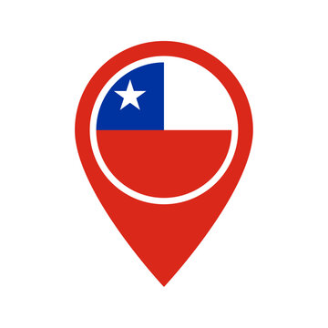 Chile flag location icon
