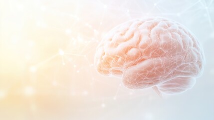 Fototapeta premium Close-up of human brain with intricate neural pathways, symbolizing cognitive biases and complex thought processes, ideal for educational or scientific presentations.