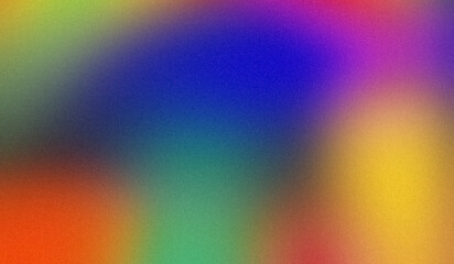 Fototapeta premium Blue orange purple grainy gradient background, abstract noise texture pastel vibrant banner, poster header backdrop design