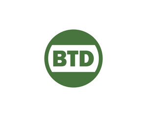 BTD logo design vector template. BTD