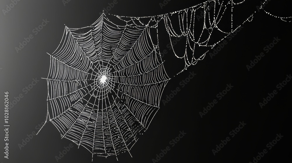 Poster simple spider web with radiating lines