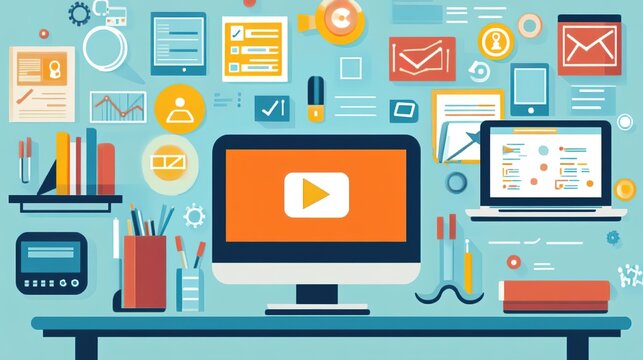 A school integrating various education software tools into the learning process.