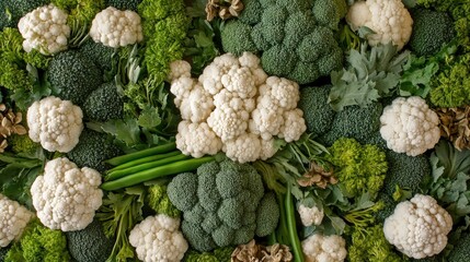 Fresh Cauliflower and Broccoli Arrangement for Health