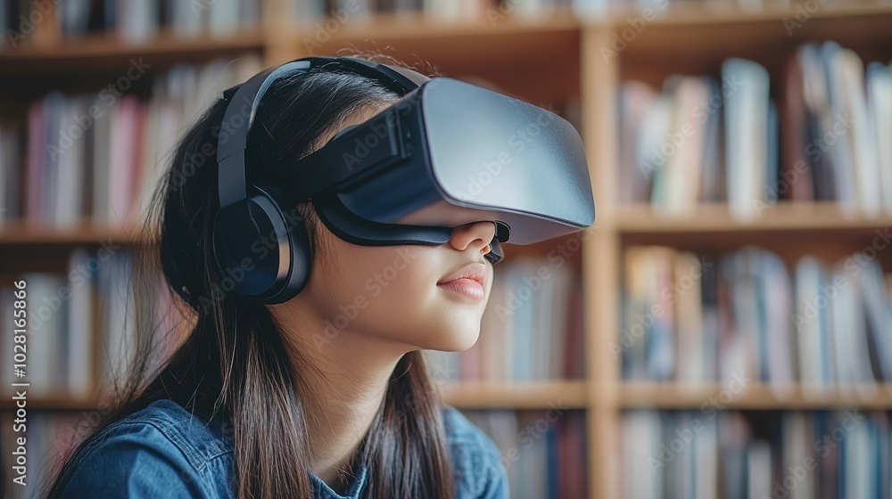 Aufkleber a student using ai-powered digital education tools for personalized learning.