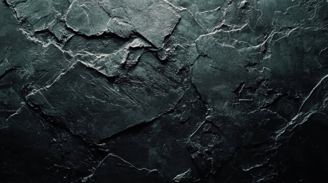 Dark Green Textured Stone Background