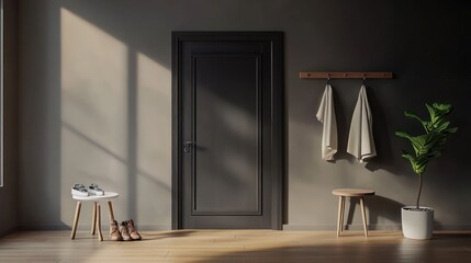 Modern Entrance Hallway with Minimalist Decor