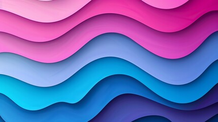 Wallpaper Abstract background forming colorful paper cut waves with smooth shadows